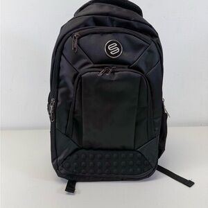 Black Men's Backpack with Logo - Versatile Daypack